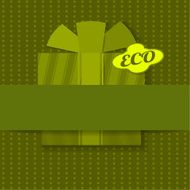 Eco background with gift