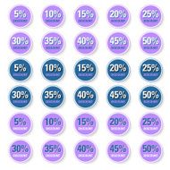 Purple discount circle label