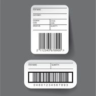 Barcode label template vector N3