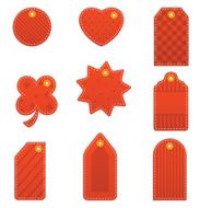 set of red price tags N2
