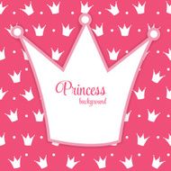 Princess Crown Background Vector Illustration N25