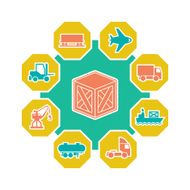 Flat concept of logistics and transportation
