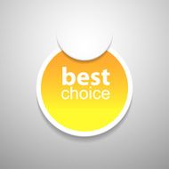 Yellow tag on grey background