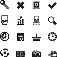 Silhouette Internet and Web Site Icons