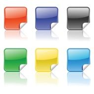 set of colorful stickers N2