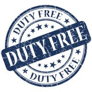 DUTY FREE blue stamp