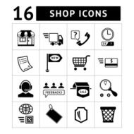 Shopping and e-commerce icons set