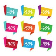 Colorful Sale Origami Labels