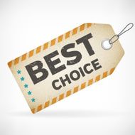 Realistic paper best choice label