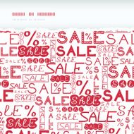 Sale seamless pattern horizontal torn frame background