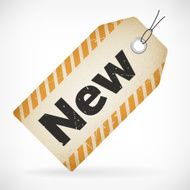 Realistic paper new price label