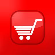 Vector red Shopping icon Eps10 Easy to edit N2