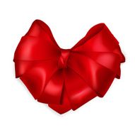 Red heart-shaped bow