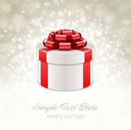 Gift box with bow and light N6