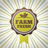 Farm fresh organic vector eco label