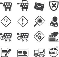 Silhouette Online shop icons N3