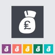 Pound sterling flat icon N5