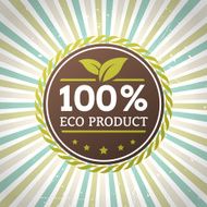 ECO product vector label