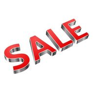 metal and red word SALE