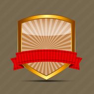 Vector gold sign label template N4
