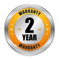 Yellow two year warranty seal