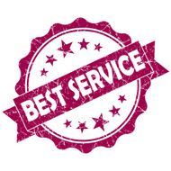 best service pink stamp