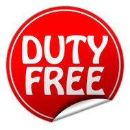 duty free sticker