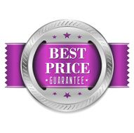 Purple best price button with ribbon N2