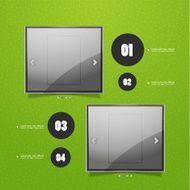 Glossy screen ad vector design