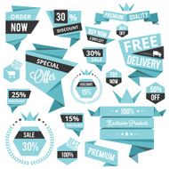 stylish discount sale concept labels and stickers