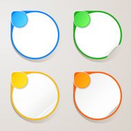 Sticker paper colors set
