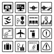 airport Information Sign design set 2
