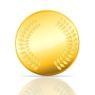 gold coin vector illustration on white N3