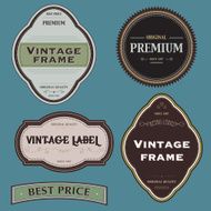 Retro styled labels