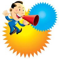 Left hand speaker jump &amp; shout