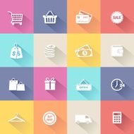 Shopping Icons - Flat Design