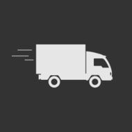 Delivery truck contour flat icon