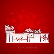 Merry Christmas gift greeting card Paper design N5