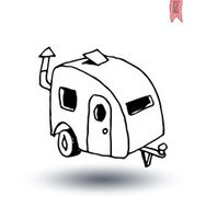 Caravan icon vector illustration N4