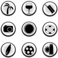 Set of black vector icons EPS10
