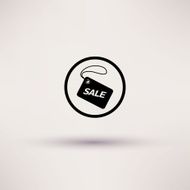 Icon of sale tag Isolated Vector illustration