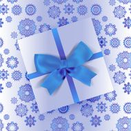 white gift with ribbon and bow N3