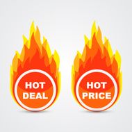 Web buttons with flames