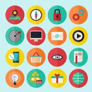 Web infographics icons set for business site presentations etc