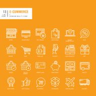 Set of thin lines web icons for e-commerce N2