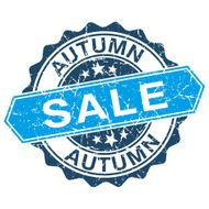 Autumn sale grungy stamp isolated on white background N2