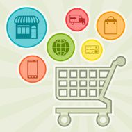 Internet shopping concept illustration N9