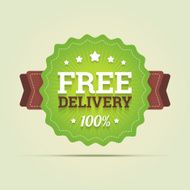 Free delivery badge Vector illustration