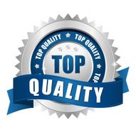 Blue top quality badge with ribbon N2