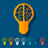 Flat design lightbulb N4